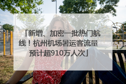 新增、加密一批热门航线！杭州机场暑运客流量预计超910万人次