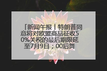 新闻午报丨特朗普同意将对欧盟商品征收50%关税的最后期限延至7月9日；00后舞蹈老师“花式”推介家乡岳阳>>