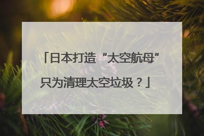 日本打造“太空航母”只为清理太空垃圾？