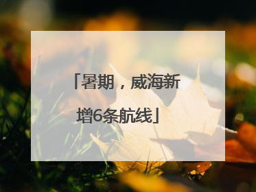 暑期，威海新增6条航线