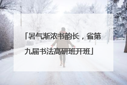 暑气渐浓书韵长，省第九届书法高研班开班