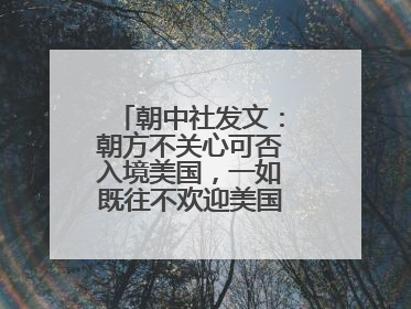 朝中社发文：朝方不关心可否入境美国，一如既往不欢迎美国人入境朝鲜
