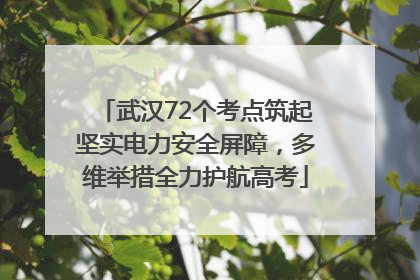 武汉72个考点筑起坚实电力安全屏障，多维举措全力护航高考