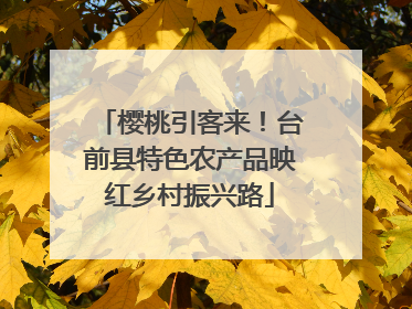 樱桃引客来!台前县特色农产品映红乡村振兴路