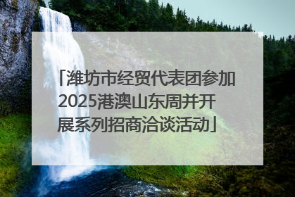 潍坊市经贸代表团参加2025港澳山东周并开展系列招商洽谈活动