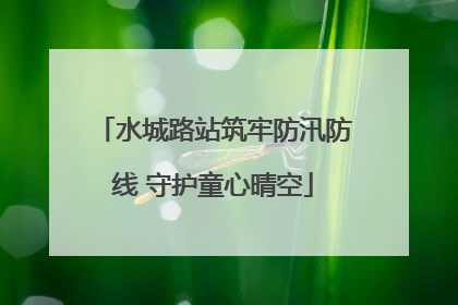 水城路站筑牢防汛防线 守护童心晴空