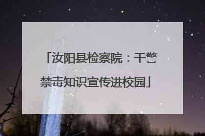 汝阳县检察院：干警禁毒知识宣传进校园