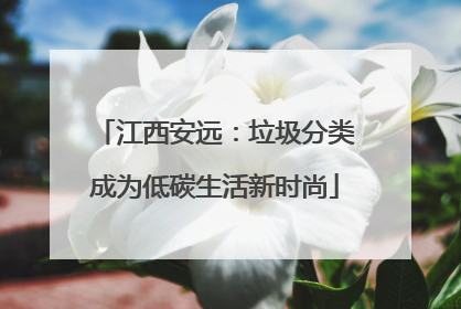 江西安远：垃圾分类成为低碳生活新时尚
