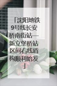 沈阳地铁9号线长安桥南街站—新立堡桥站区间右线盾构顺利始发