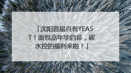 沈阳首届真有YEAST！面包嘉年华启幕，碳水控的福利来啦！