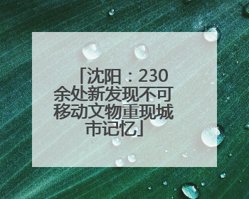 沈阳：230余处新发现不可移动文物重现城市记忆