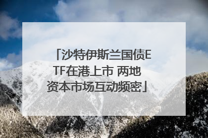 沙特伊斯兰国债ETF在港上市 两地资本市场互动频密