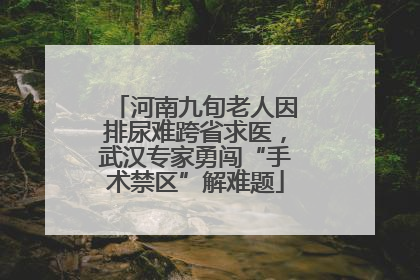 河南九旬老人因排尿难跨省求医，武汉专家勇闯“手术禁区”解难题