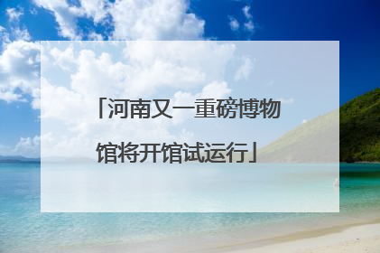 河南又一重磅博物馆将开馆试运行