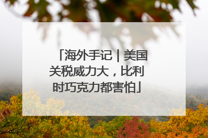 海外手记｜美国关税威力大，比利时巧克力都害怕