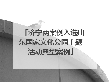 济宁两案例入选山东国家文化公园主题活动典型案例