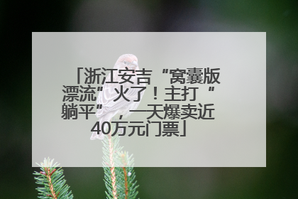 浙江安吉“窝囊版漂流”火了！主打“躺平”，一天爆卖近40万元门票