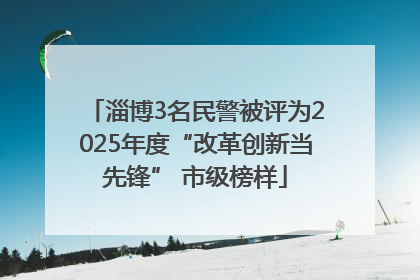 淄博3名民警被评为2025年度“改革创新当先锋” 市级榜样