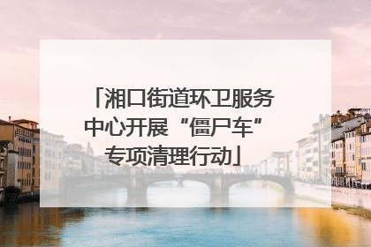 湘口街道环卫服务中心开展“僵尸车”专项清理行动