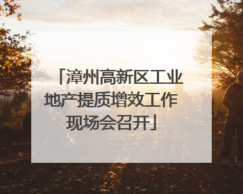 漳州高新区工业地产提质增效工作现场会召开