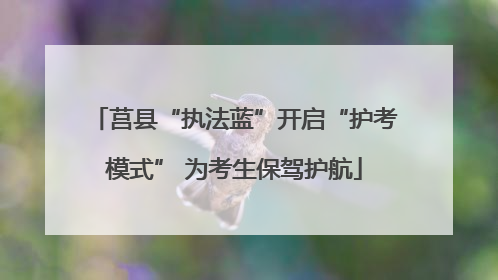 莒县“执法蓝”开启“护考模式” 为考生保驾护航