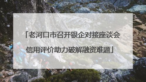 老河口市召开银企对接座谈会 信用评价助力破解融资难题