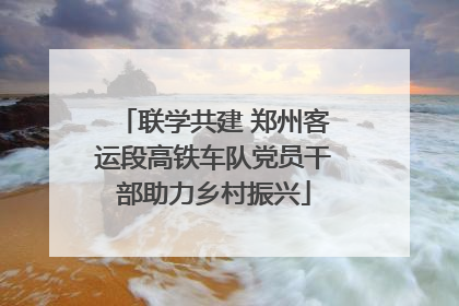 联学共建 郑州客运段高铁车队党员干部助力乡村振兴