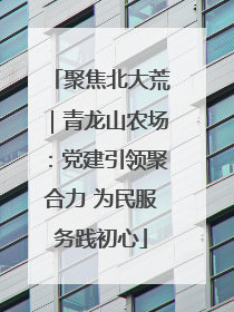 聚焦北大荒｜青龙山农场：党建引领聚合力 为民服务践初心