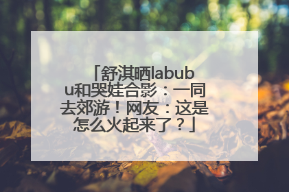 舒淇晒labubu和哭娃合影：一同去郊游！网友：这是怎么火起来了？