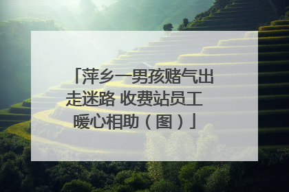 萍乡一男孩赌气出走迷路 收费站员工暖心相助（图）