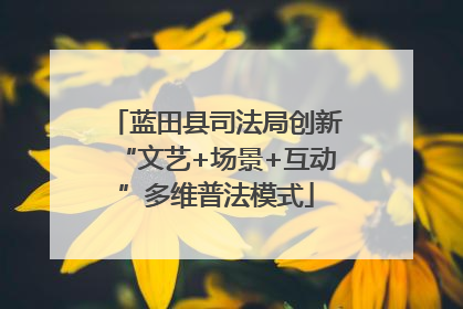 蓝田县司法局创新“文艺+场景+互动”多维普法模式