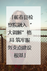 蕲春县检察院融入“大调解”格局 筑牢服务支点建设根基