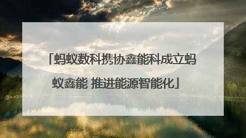蚂蚁数科携协鑫能科成立蚂蚁鑫能 推进能源智能化