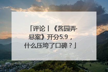 评论丨《酱园弄·悬案》开分5.9，什么压垮了口碑？