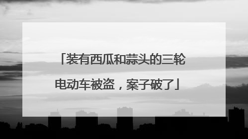 装有西瓜和蒜头的三轮电动车被盗，案子破了