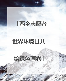 西乡志愿者世界环境日共绘绿色画卷