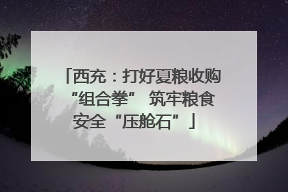 西充：打好夏粮收购“组合拳” 筑牢粮食安全“压舱石”