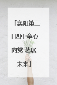 襄阳第三十四中童心向党 艺展未来