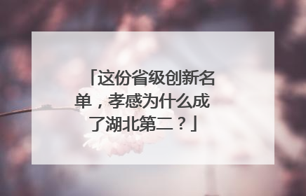 这份省级创新名单，孝感为什么成了湖北第二？