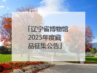 辽宁省博物馆2025年度藏品征集公告