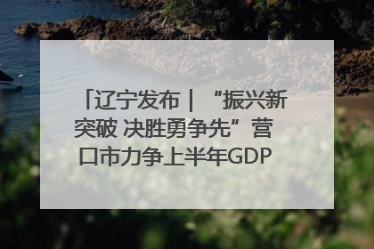 辽宁发布｜“振兴新突破 决胜勇争先”营口市力争上半年GDP增长6%左右