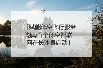 赋能低空飞行服务 湖南首个低空智联网在长沙县启动