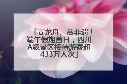 赛龙舟、赏非遗！端午假期首日，四川A级景区接待游客超433万人次