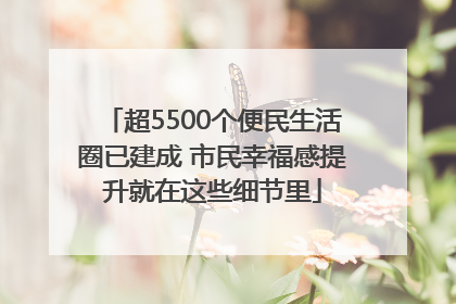 超5500个便民生活圈已建成 市民幸福感提升就在这些细节里