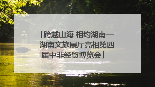 跨越山海 相约湖南——湖南文旅展厅亮相第四届中非经贸博览会