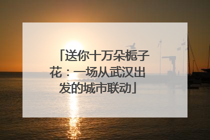 送你十万朵栀子花：一场从武汉出发的城市联动
