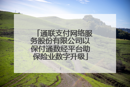 通联支付网络服务股份有限公司以保付通数经平台助保险业数字升级