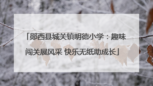 郧西县城关镇明德小学：趣味闯关展风采 快乐无纸助成长