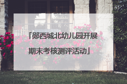 郧西城北幼儿园开展期末考核测评活动