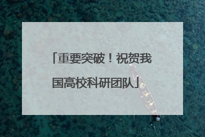 重要突破！祝贺我国高校科研团队